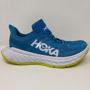 Hoka Carbon X 2 Women's Size 9 Blue Yellow Running Shoes (1113527 DBCTR)